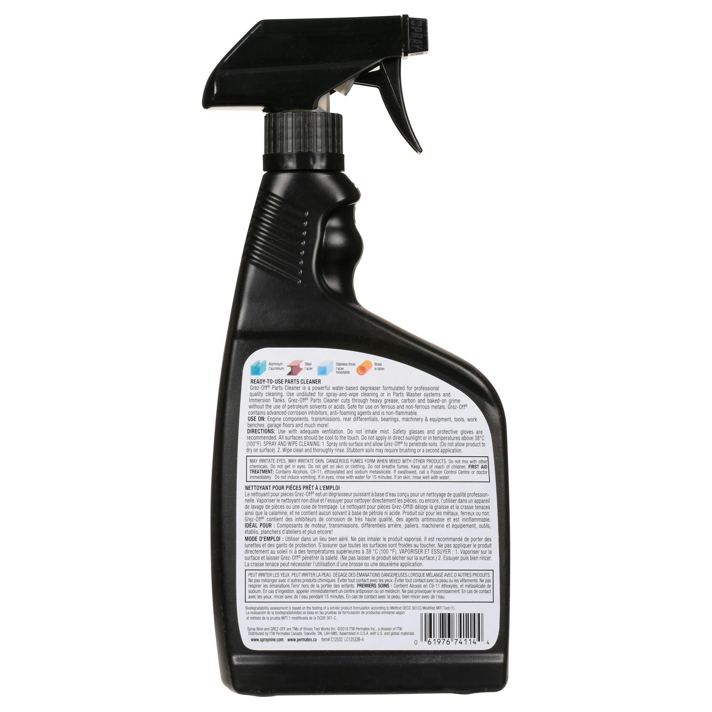 Spray Nine® Grez-Off® Heavy-Duty Parts Cleaner & Degreaser Spray, 946-mL