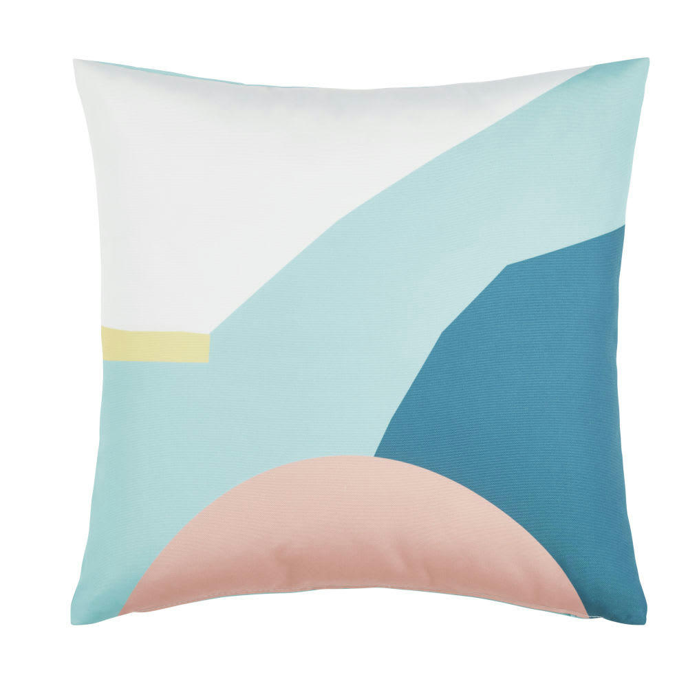 PINNELAS - Coussin imprimé rayures multicolore 45x45