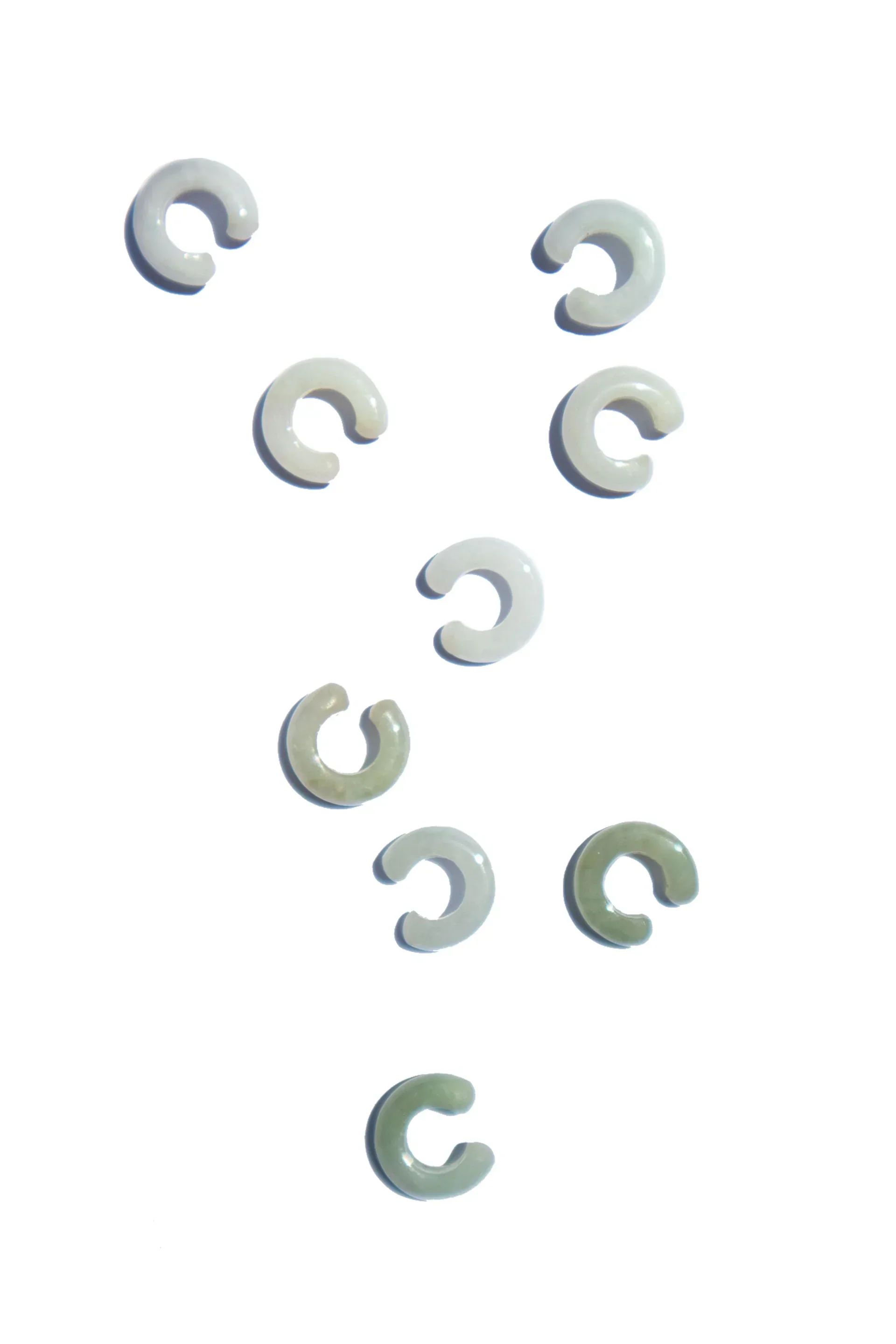 Abby — Single Jade Cuff Earring in Off White