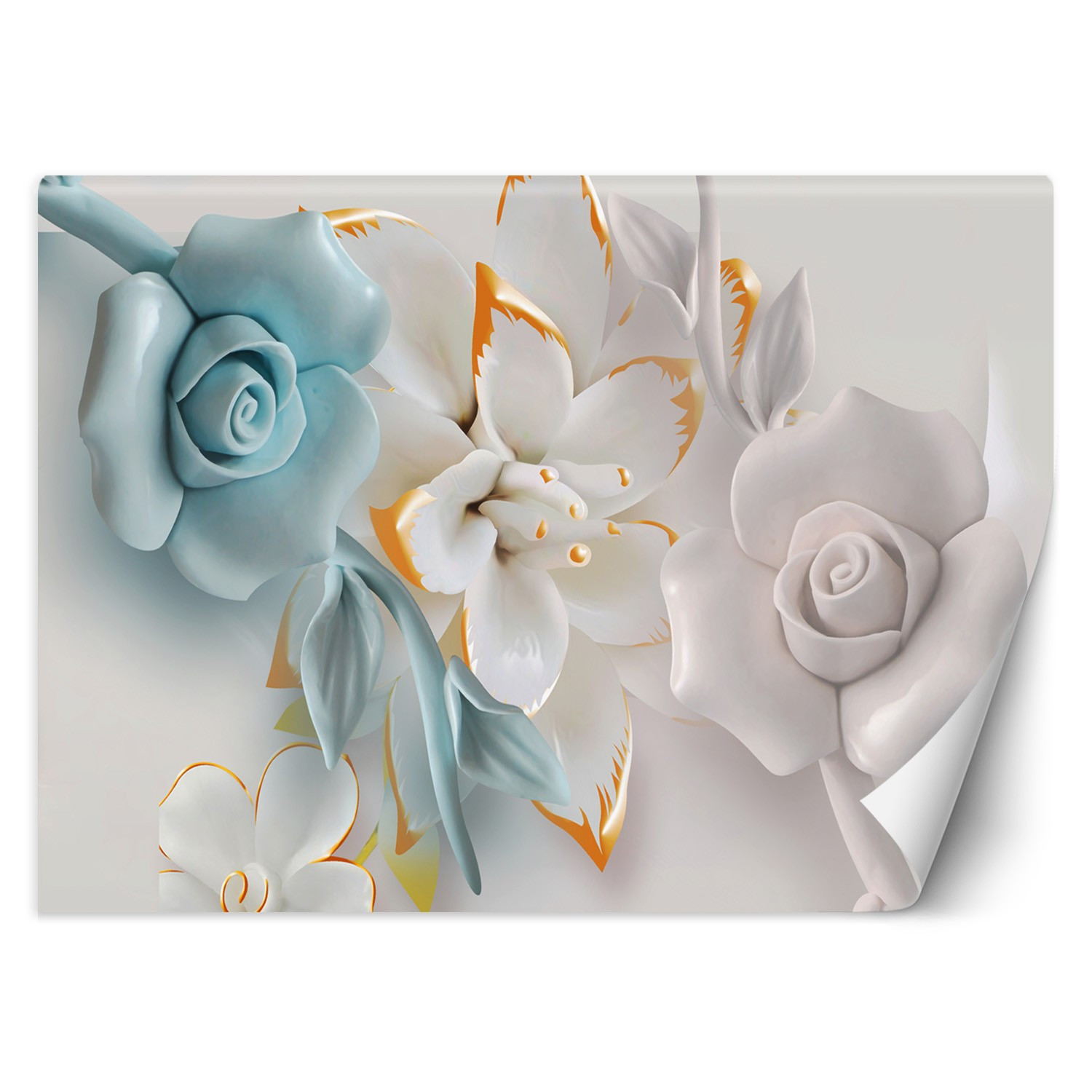 Feeby Fototapeta, Kwiaty abstrakcja 3D 150x105