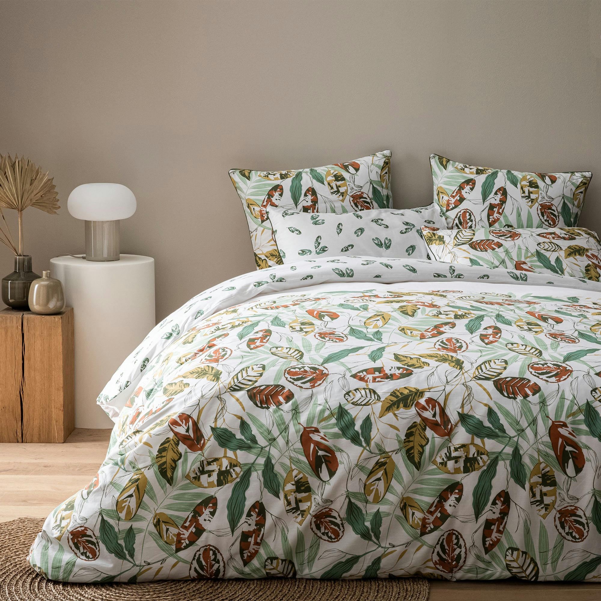 TOBAGO - Parure de lit imprimée en percale de coton BIO  240x220 cm