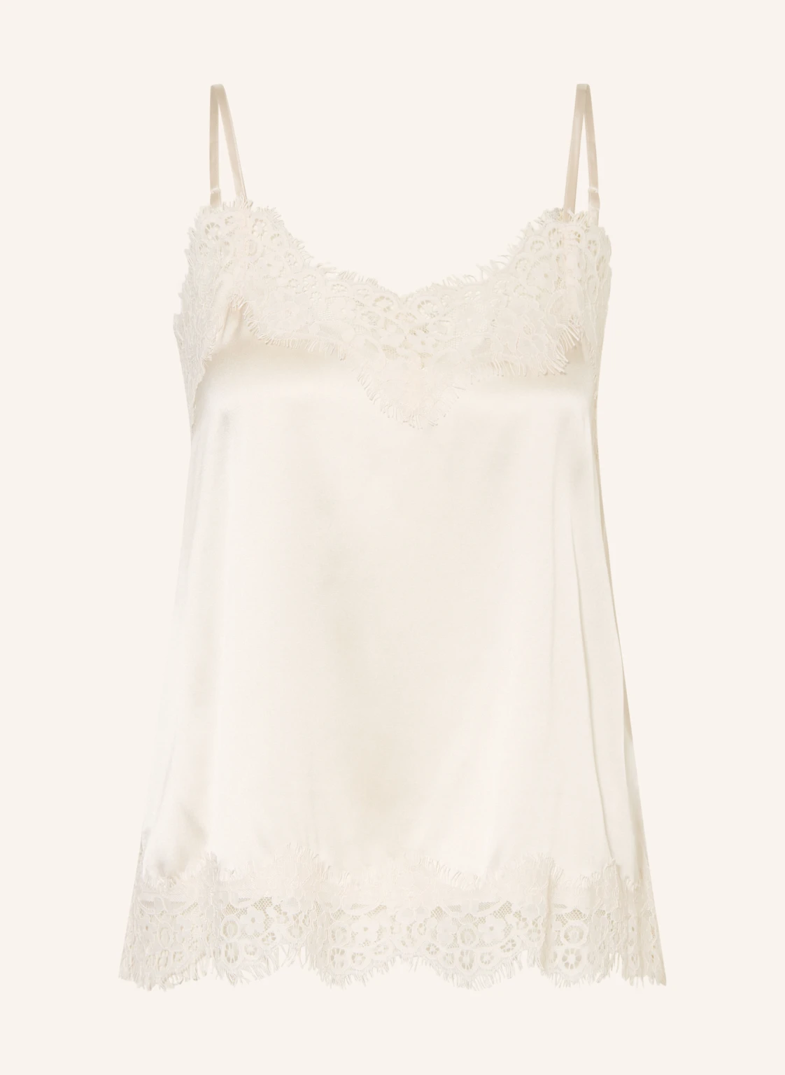 darling harbour Seidentop aus Satin mit Spitze