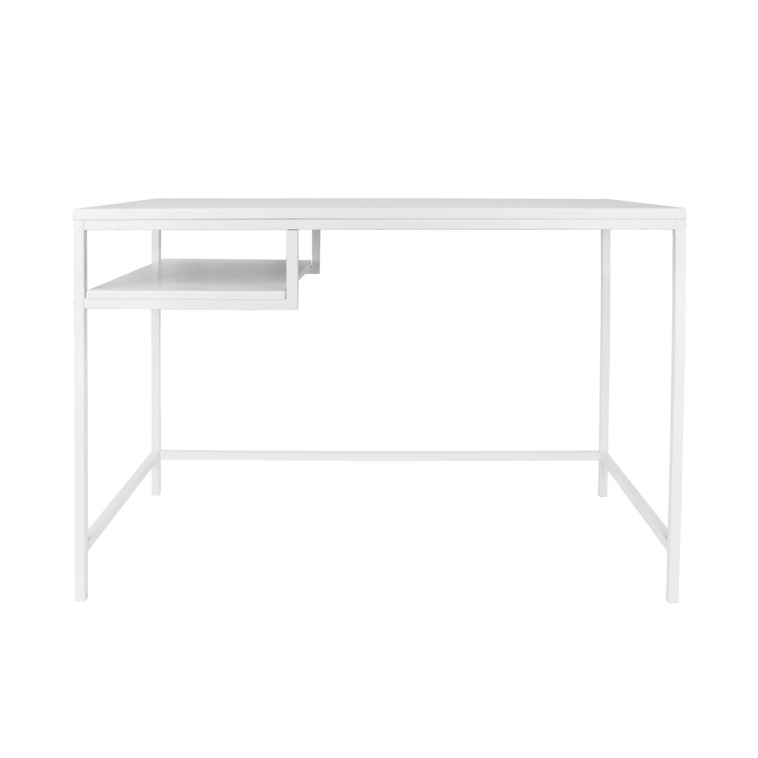 FUSHION - Bureau en métal industriel l. 114 x h. 76 cm blanc