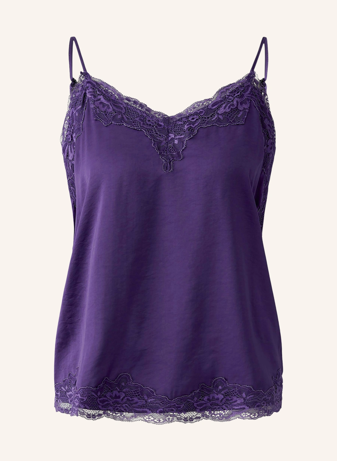 Oui Satintop mit Spitze