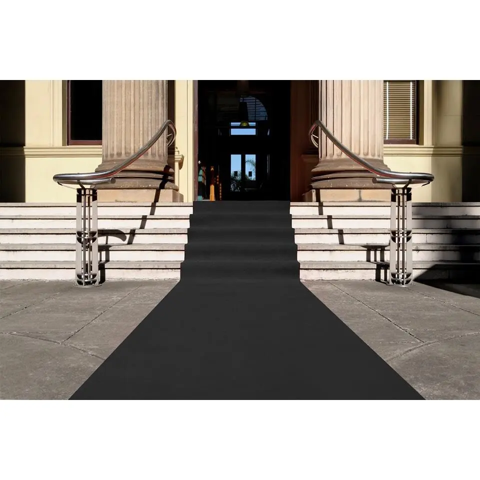 Tapijt loper Dakar - Breedte 200 cm - 5 mm dik - Zwart