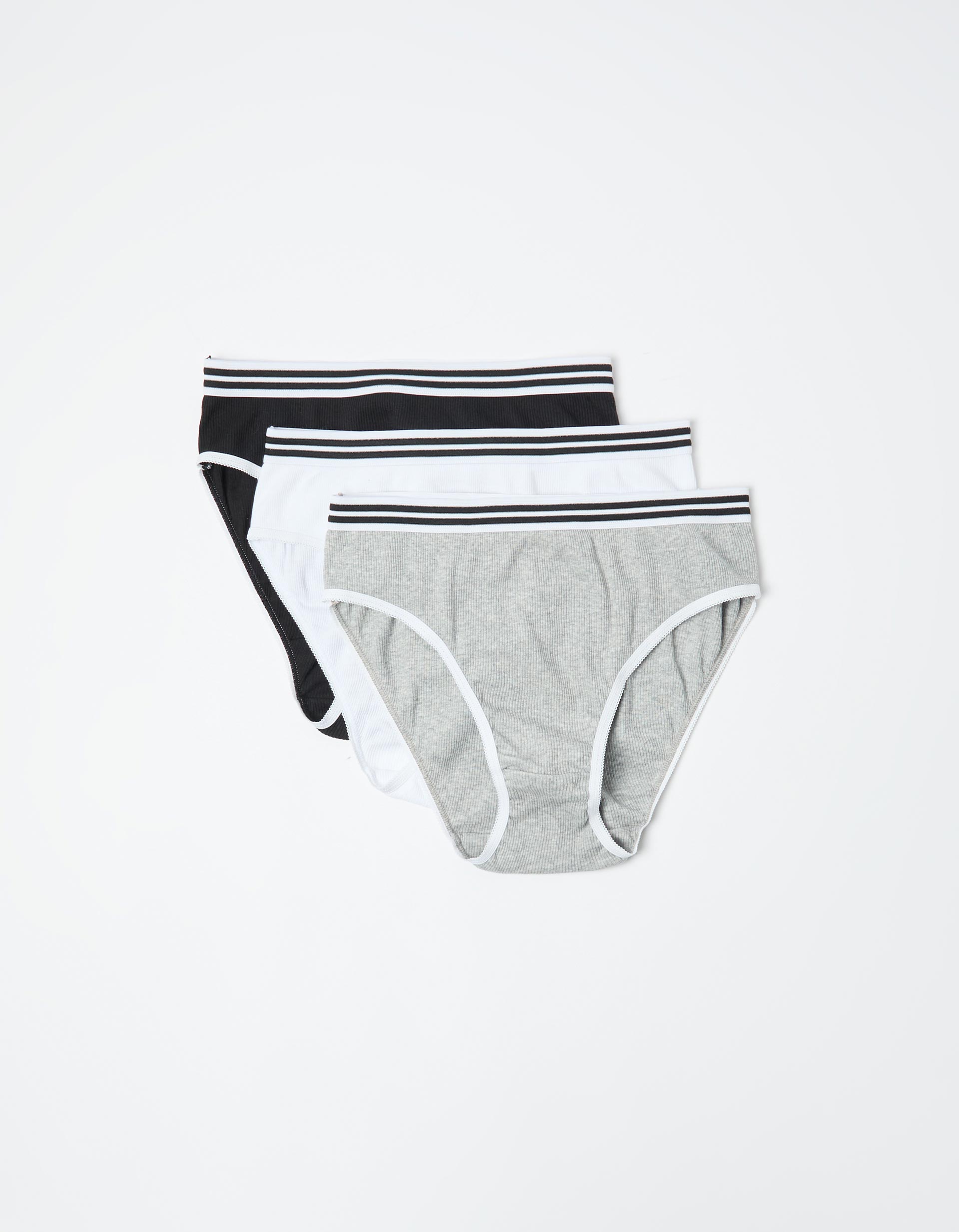Pack 3 Cuecas Caneladas, Mulher, Multicor