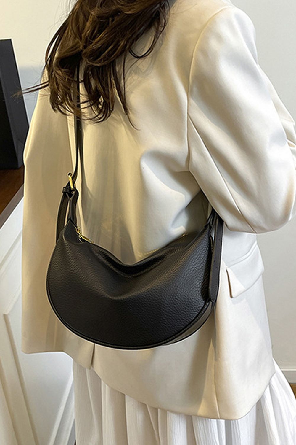 XY London Kacie' Crescent Shape Shoulder Bag With Crossbody Strap
