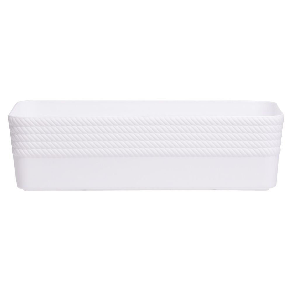 BoÎte plastique blanc 25x11xH7cm