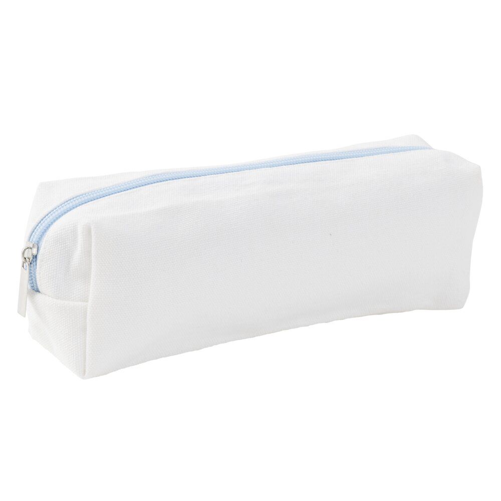 Trousse scolaire unie blanc 22x7xH7cm (2 modèles)