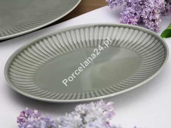 Serwis obiadowo - kawowy na 12 osób (84 el.) Chodzież - Dalia Biało / Szara