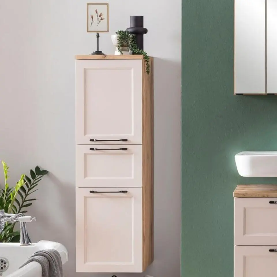 Middelgrote opbergkast Meran - 40 x 35 x 130 cm - Kasjmierkleur