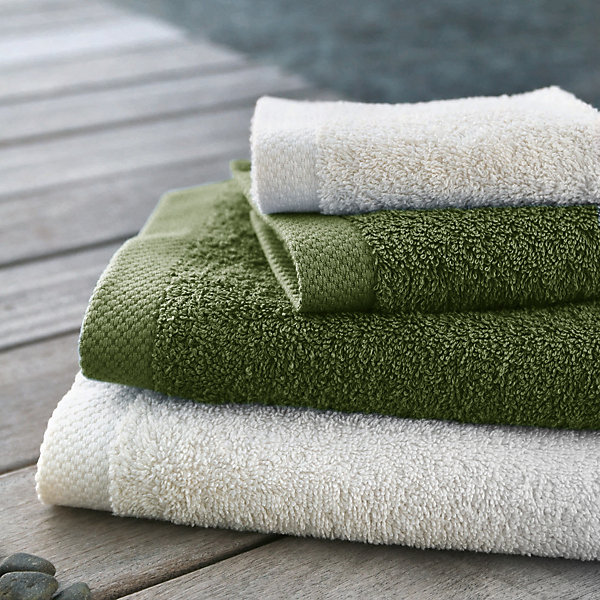 Parure de bain 6 pièces PURE Kaki 550g/m2