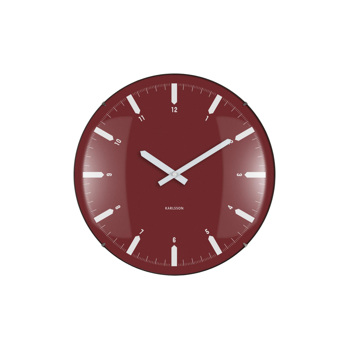 Karlsson wandklok Realista Dome - rood - Ø35cm