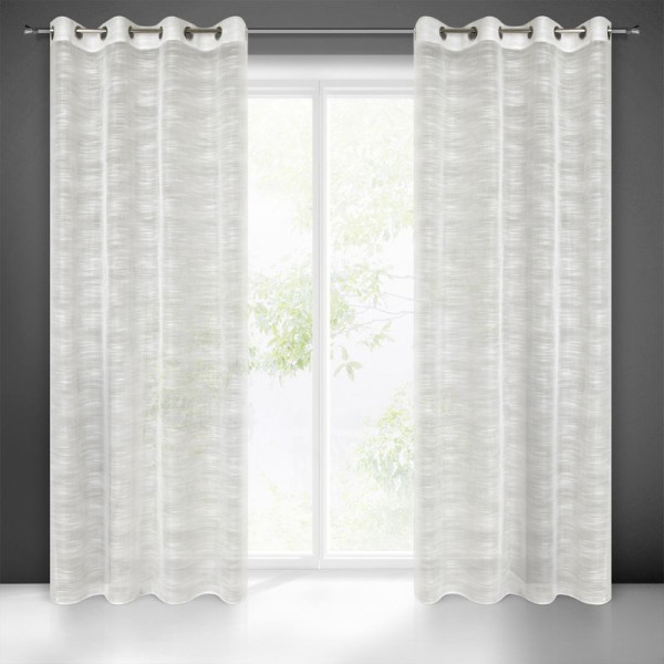 Firana na przelotkach ASTERA 140x250 kremowa