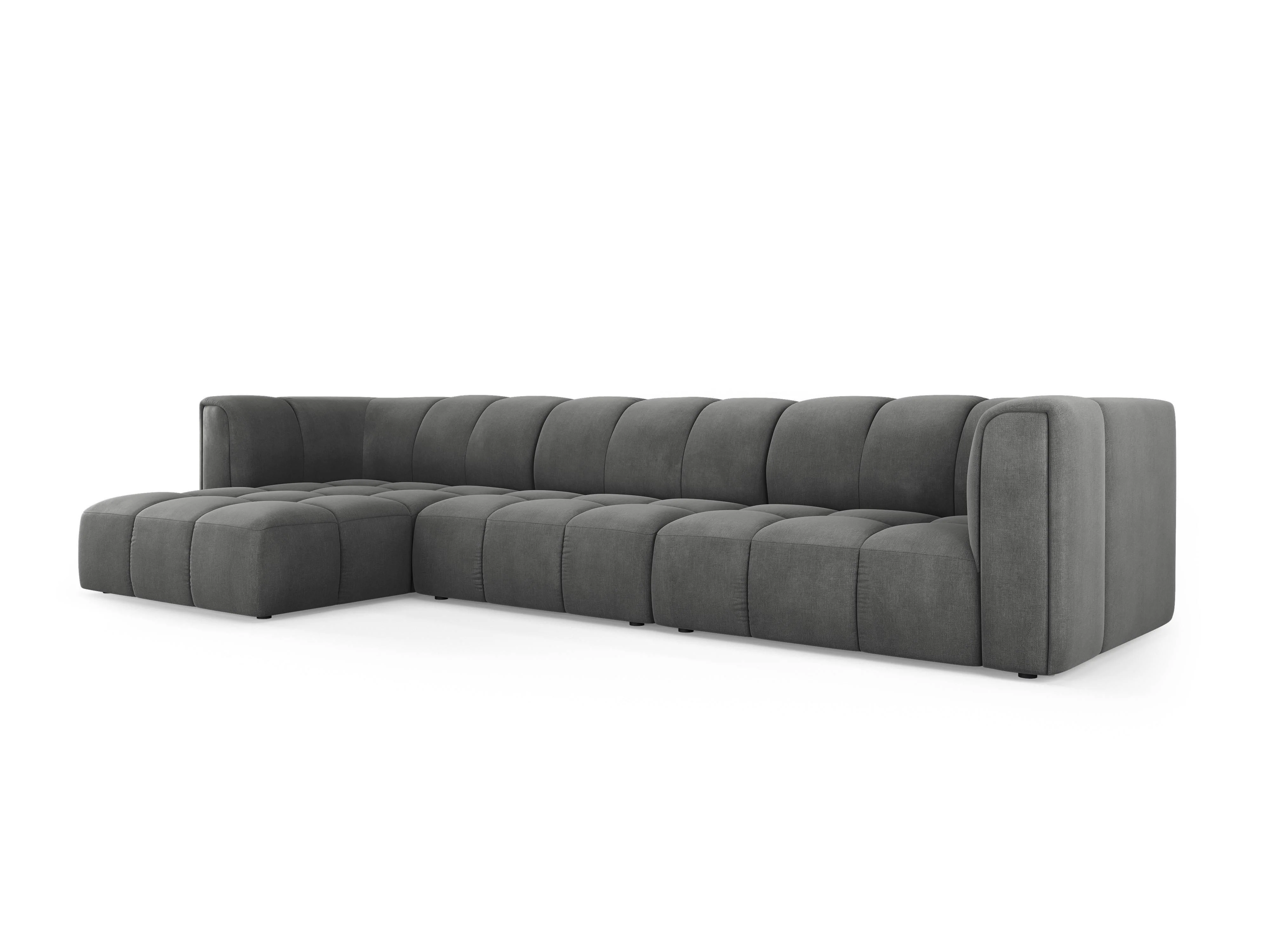 Hoekbank Francesca chenille links 5-zits
