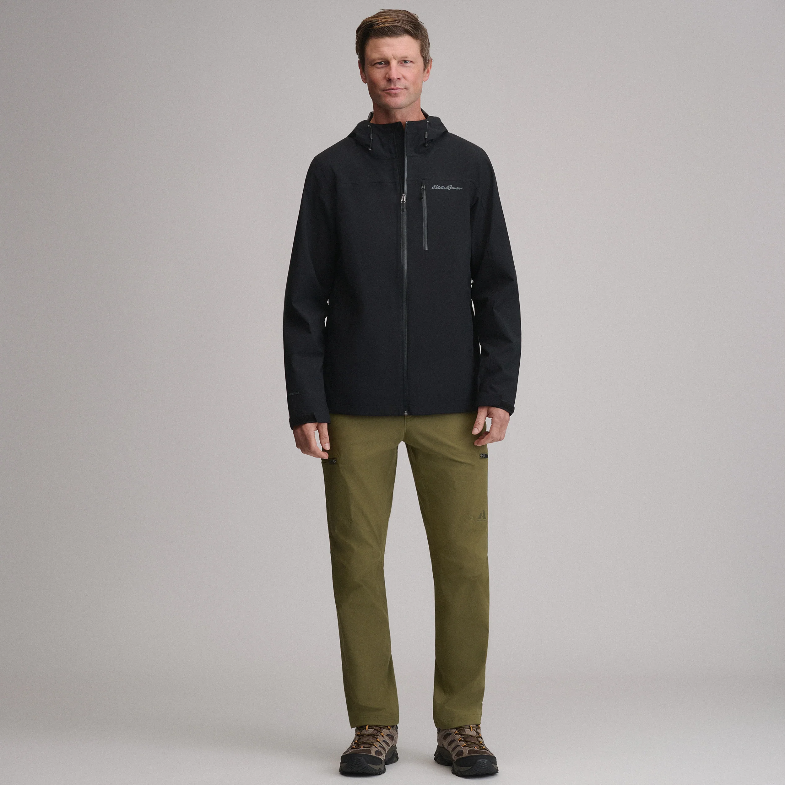 Men's Cloud Cap Waterproof Stretch Hooded Rain Jacket