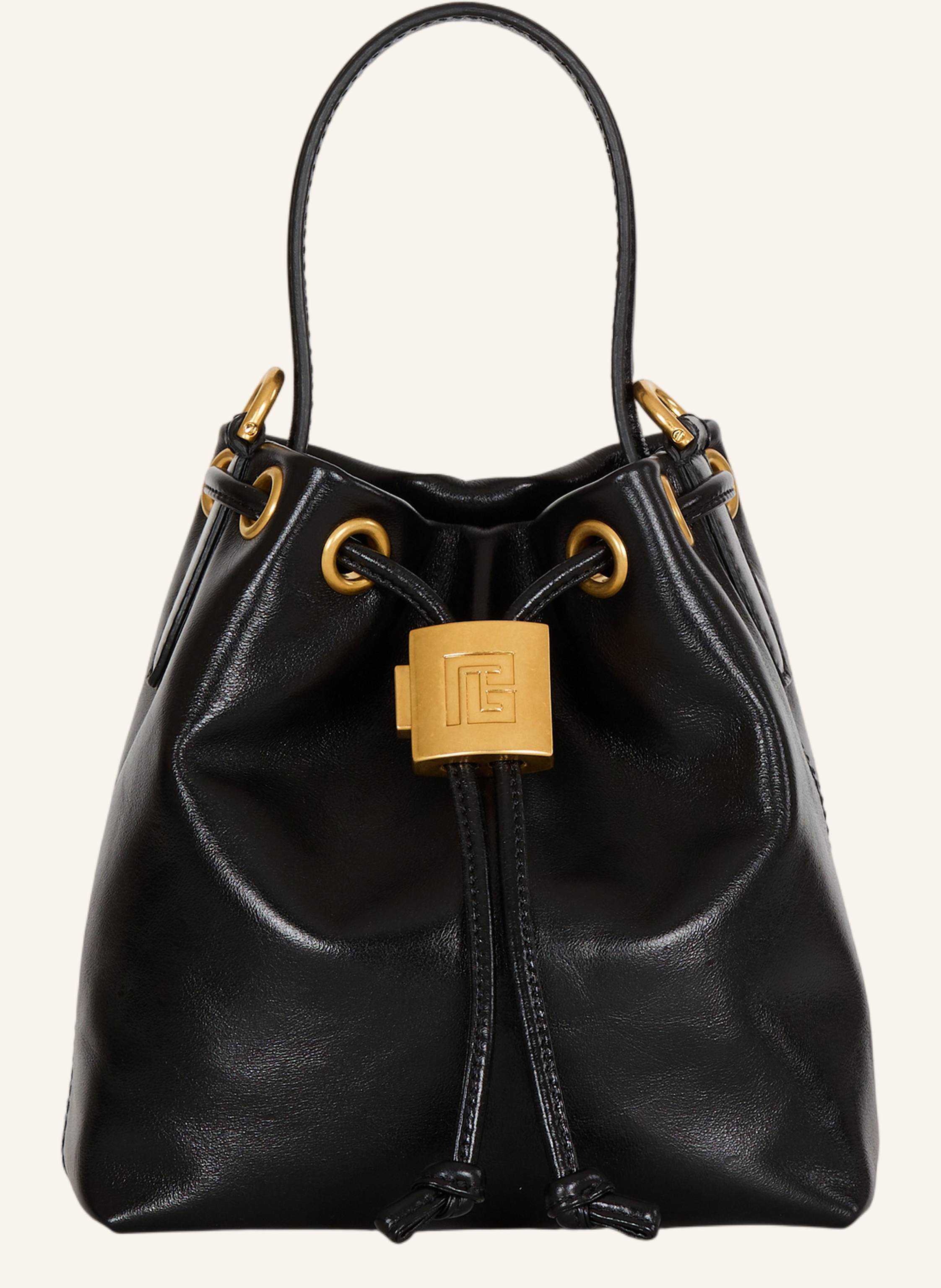 BALMAIN Pulse Bucket Tasche aus Glattleder