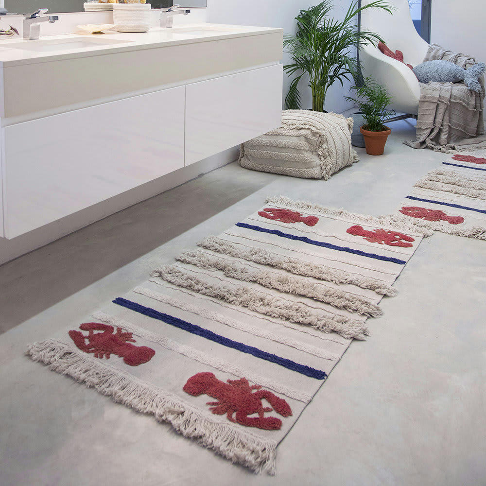 MINI HOMARD - Tapis coton mini homard XS 80x140