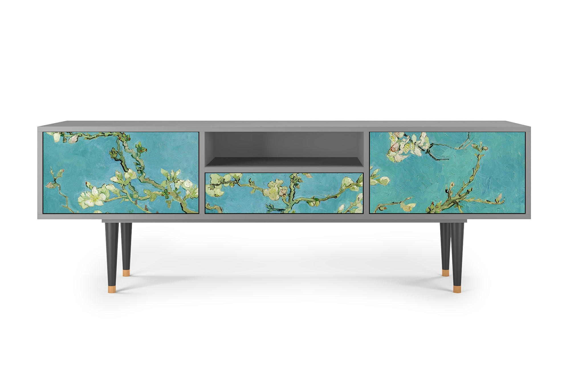 ALMOND BLOSSOM BY VAN GOGH - Meuble TV  bleu 1 tiroir et 2 portes L 170 cm