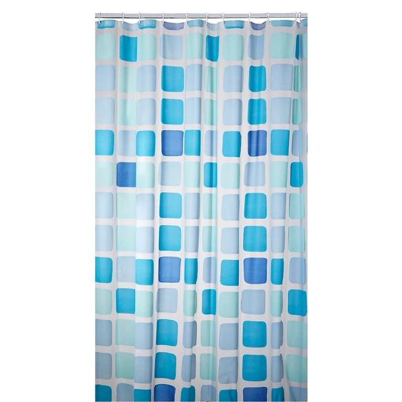 Duschvorhang »Sonny«, BxH: 180 x 200 cm, Quadrate, blau