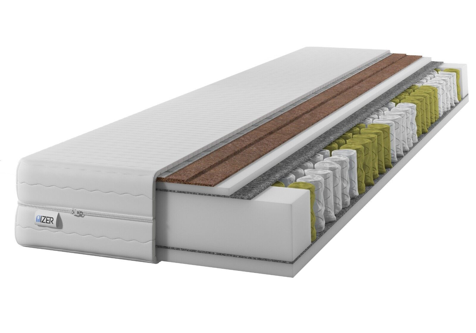 Materac sprężynowy GOLD   2xKokos70x200 20cm|7-stref | H3/H4 |