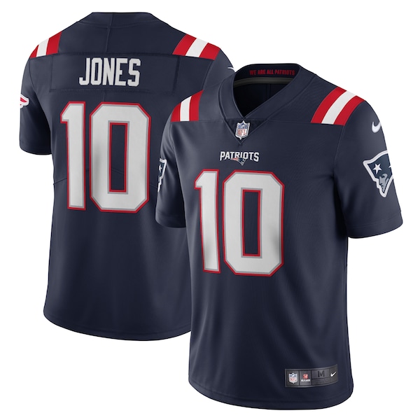 Mac Jones New England Patriots Nike Vapor Limited Jersey - Navy/White