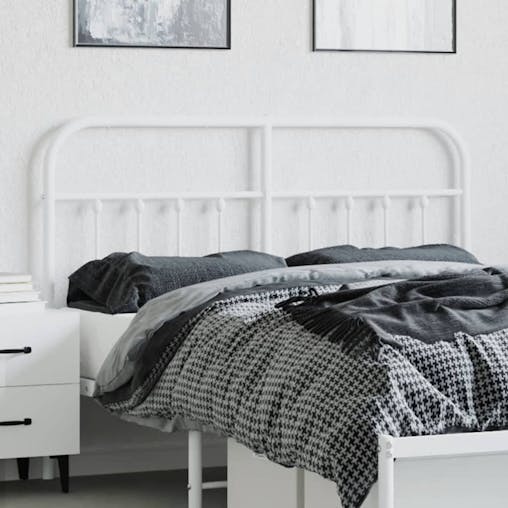 NNEVL Metal Headboard White 137 cm