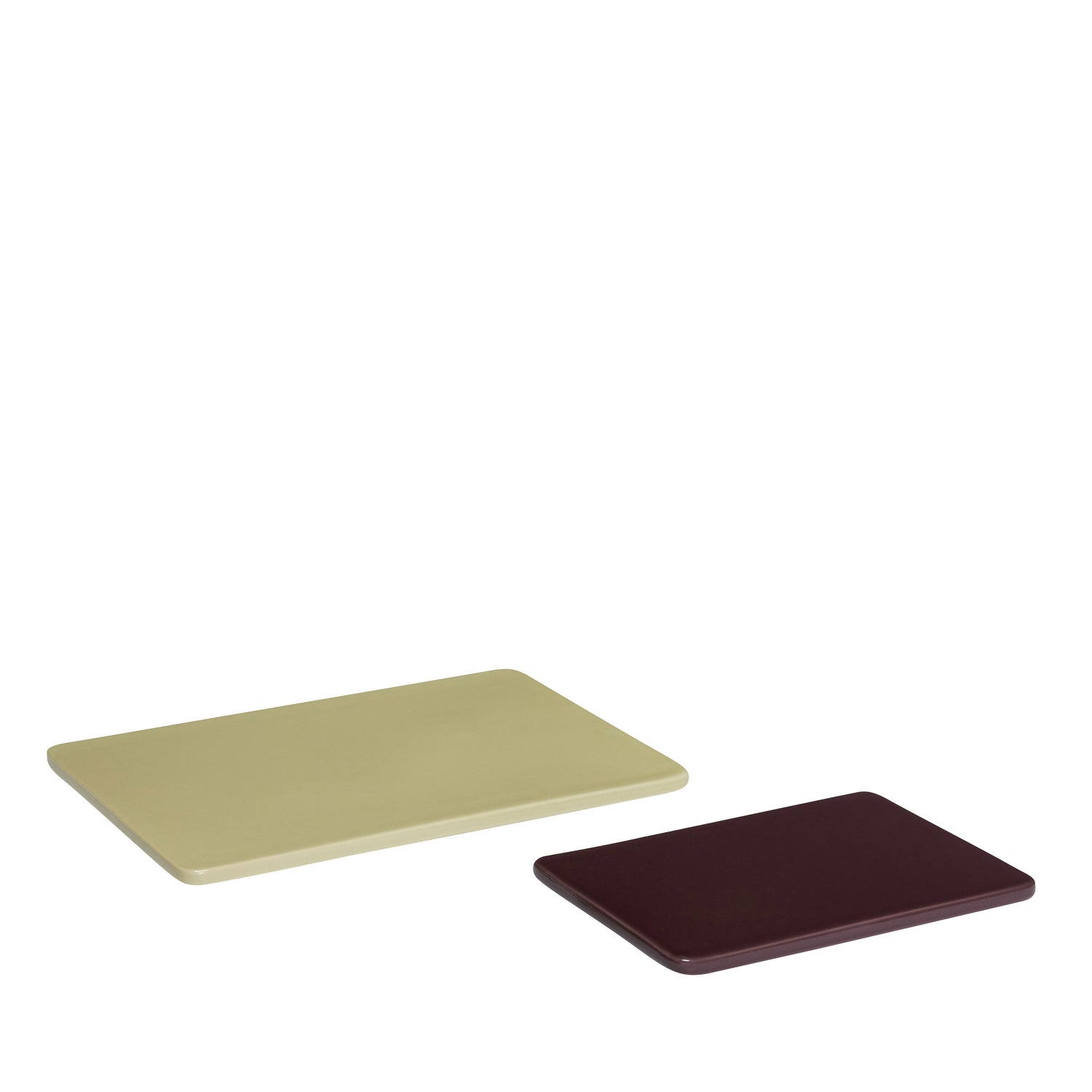 Hübsch onderzetters Amare - steenpoeder - 21x15xh2cm, 30x21xh2cm