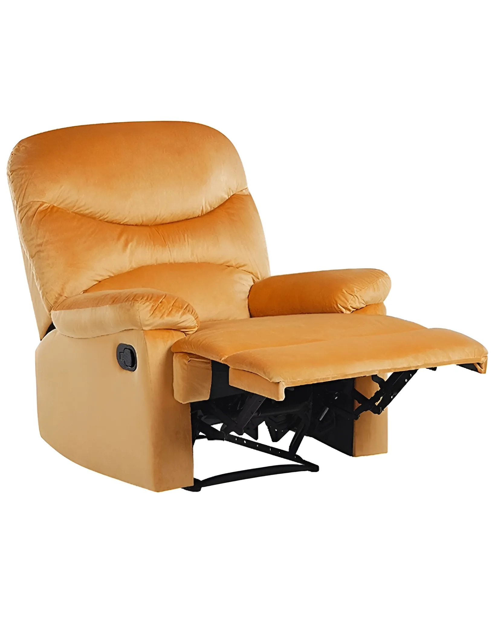 Recliner Chair ESLOV with Footrest Velvet Mustard