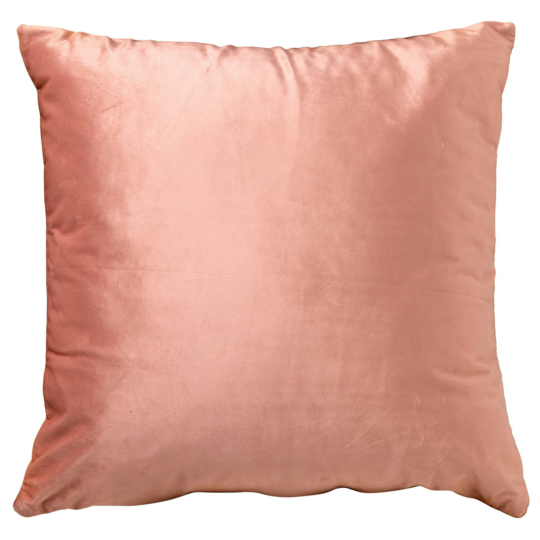 - Housse de coussin rose en velours-45x45 cm avec motif fleuri
