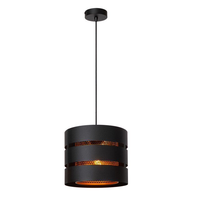 Suspension Rosas noire et or Ø 26 cm E27 40 W LUCIDE