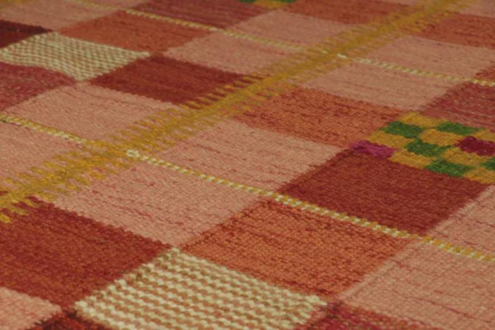 Hand Knotted Wool Kilim Rug: Swedish Modern, Earth Tones, 8x10