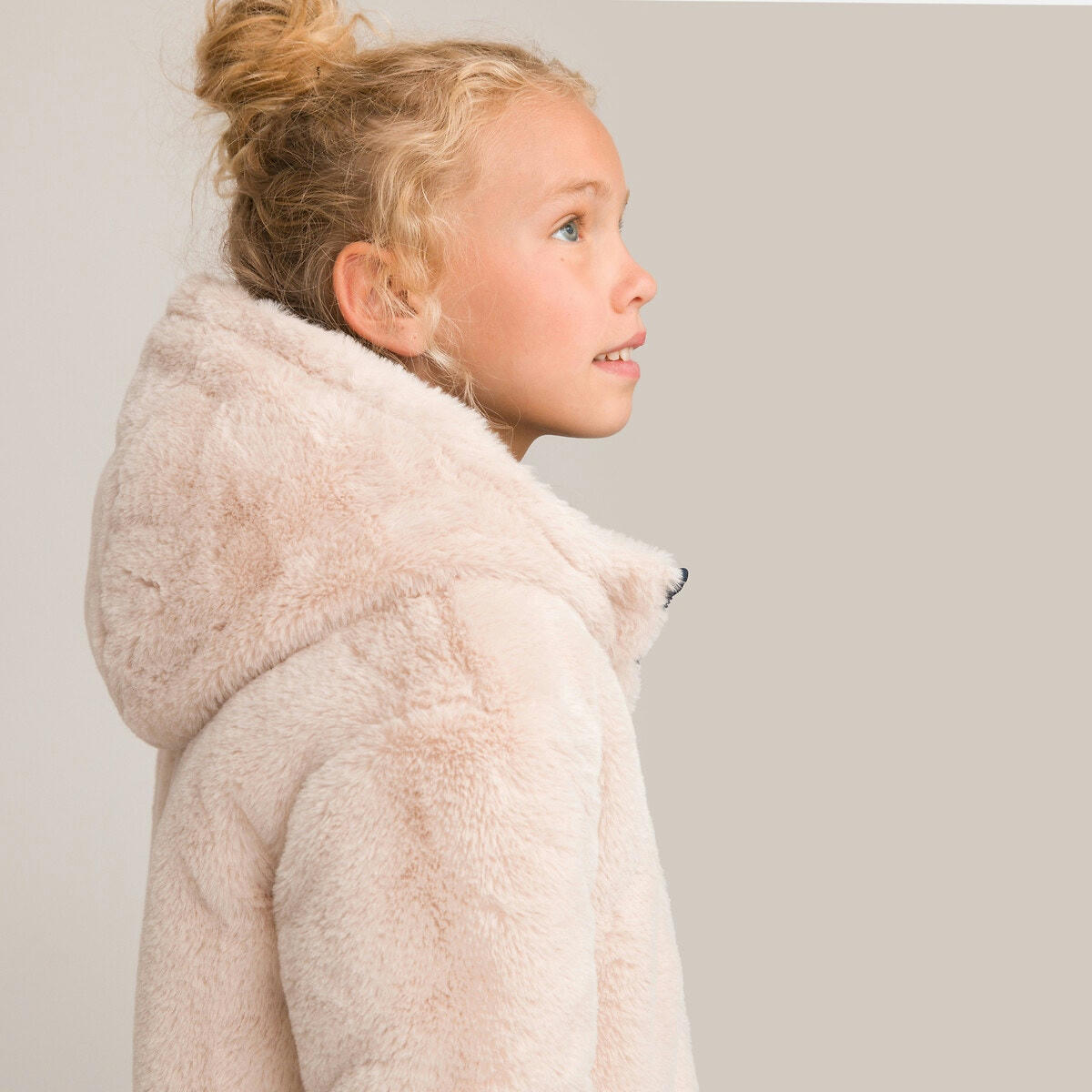 Doudoune chaude à capuche réversible