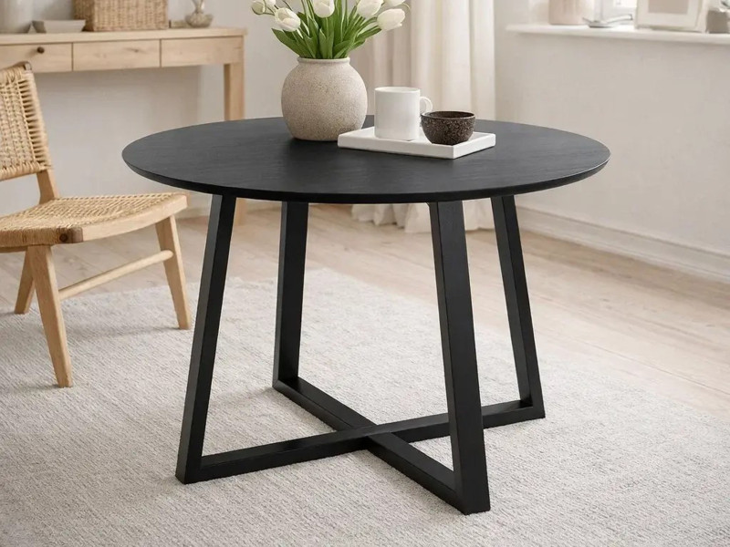 Stół okrągły 120 cm Soren, kolor czarny
