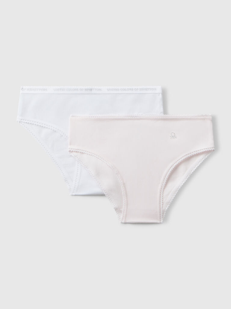 Two pairs of underwear in stretch cotton
