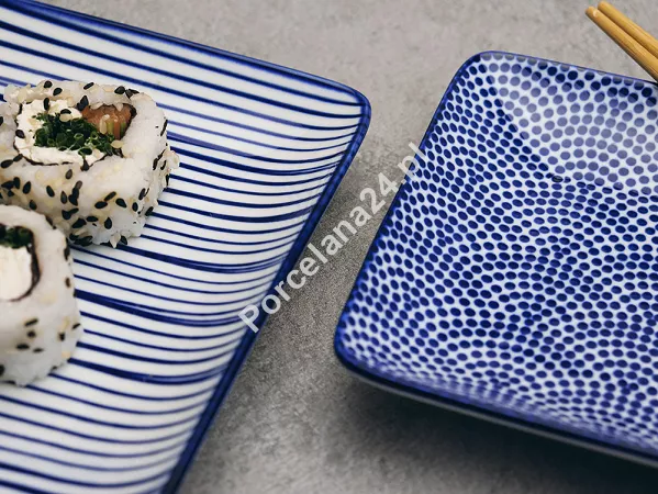 Zestaw do sushi dla 2 osób (4 el.) z pałeczkami Tokyo Design Studio - Nippon Blue 17991