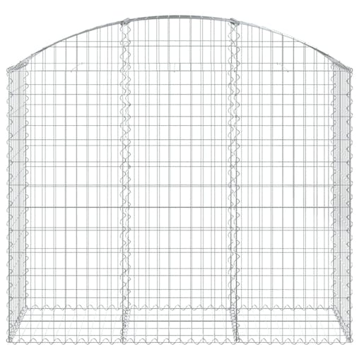 NNEVL Arched Gabion Basket 150x50x120/140 cm Galvanised Iron