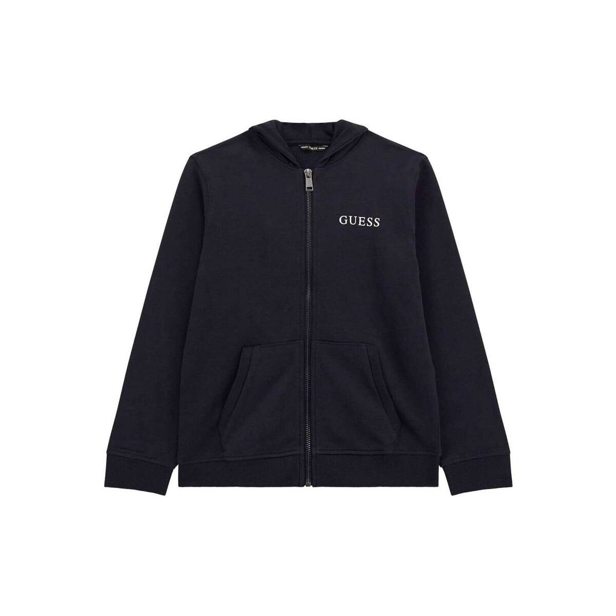 Guess - ZIP UP HOODED ACTIVE TOP - Marine