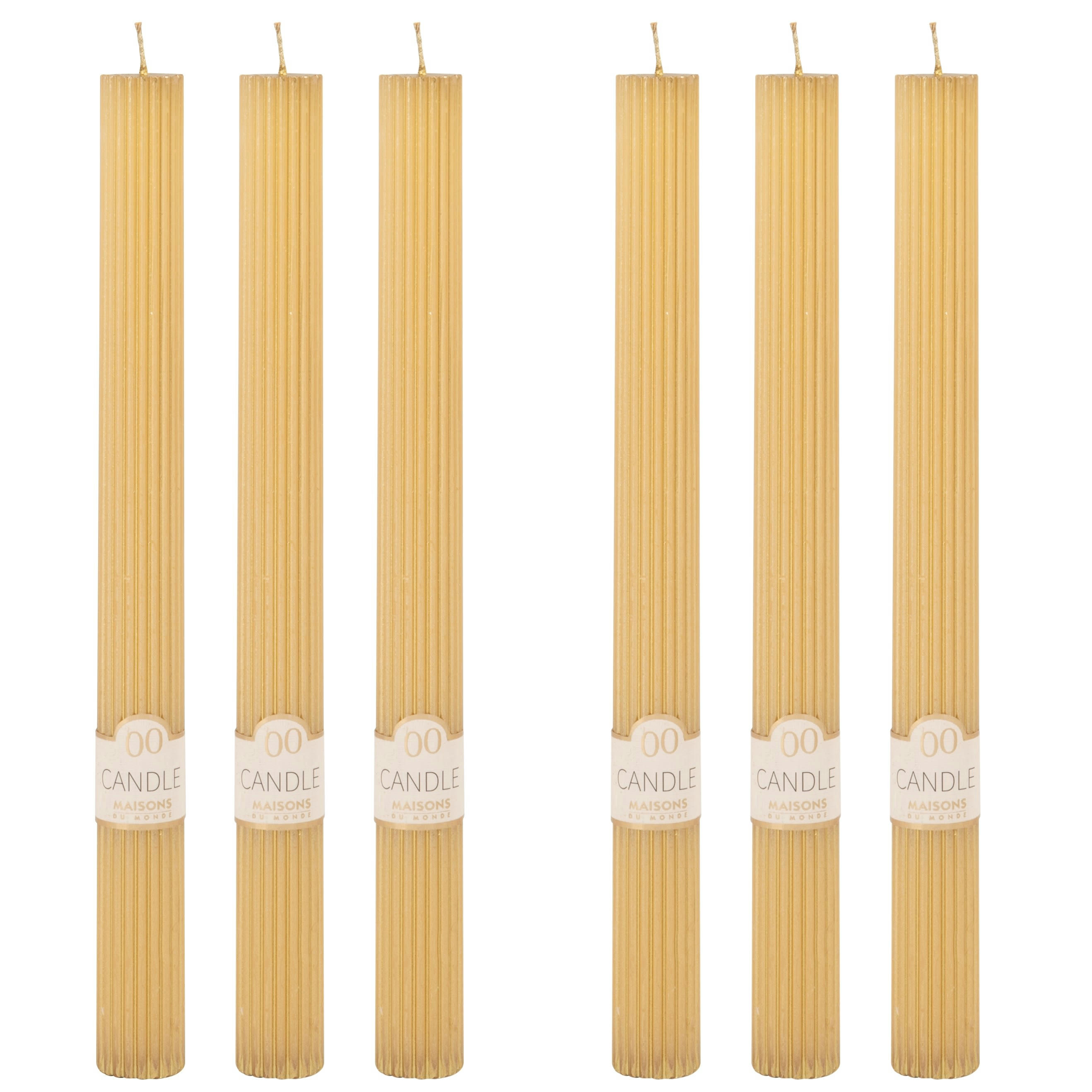 COLORAMA - Bougie longue dorée H24