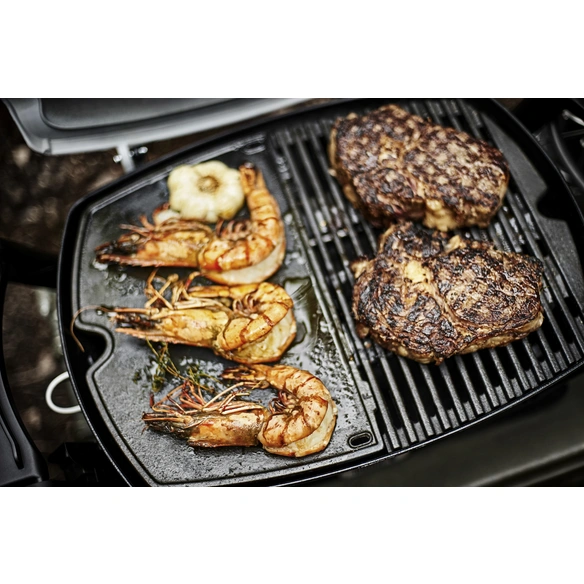 Grillplatte, Gusseisen, Breite: 32,7 cm