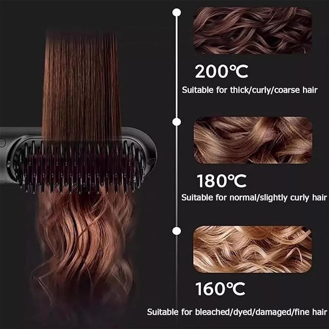 FLAVORA Wireless Ceramic Heating Comb Electric Hair