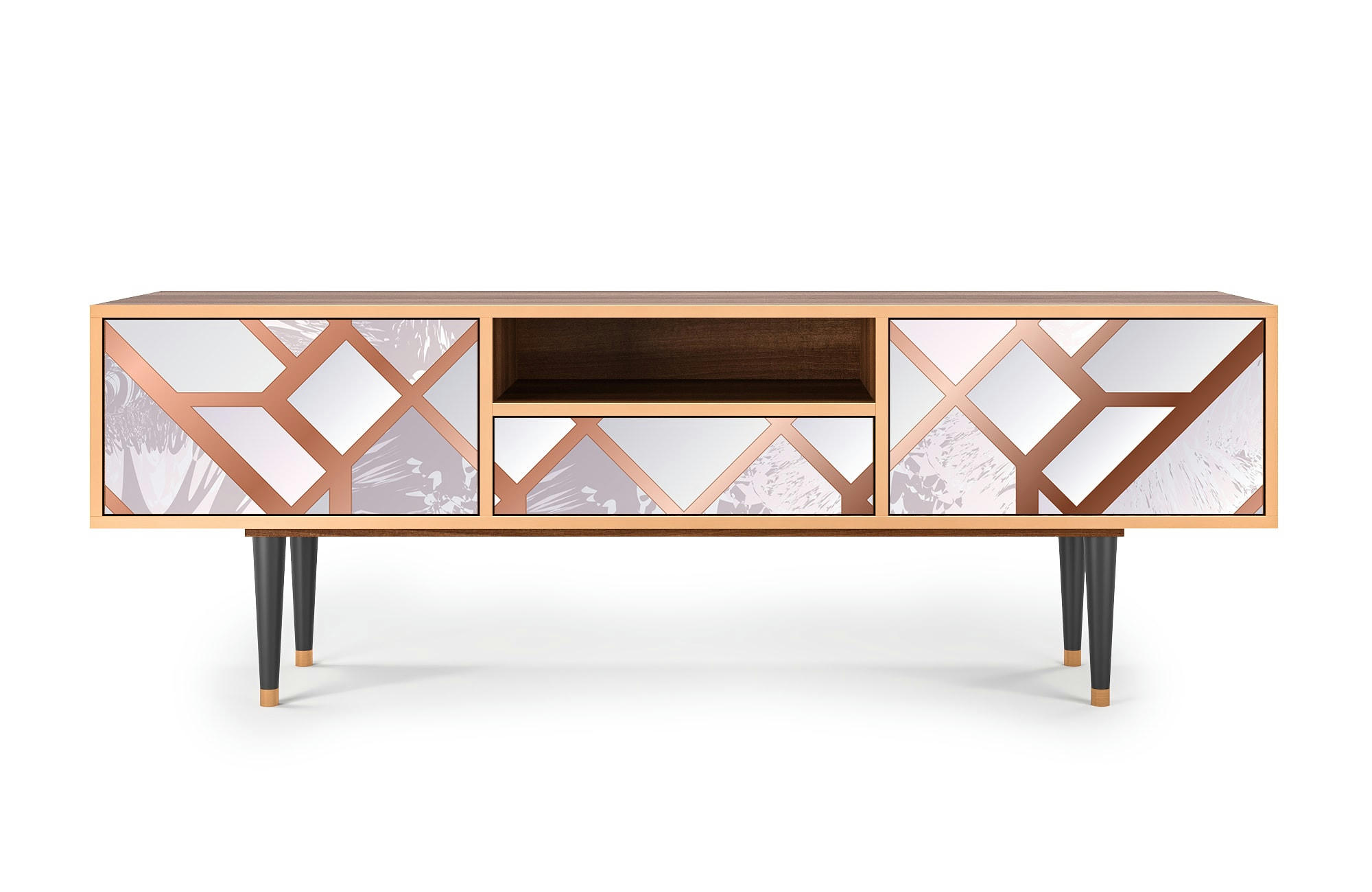 PASTEL FAIRYTALE - Meuble TV  rose clair 1 tiroir et 2 portes L 170 cm