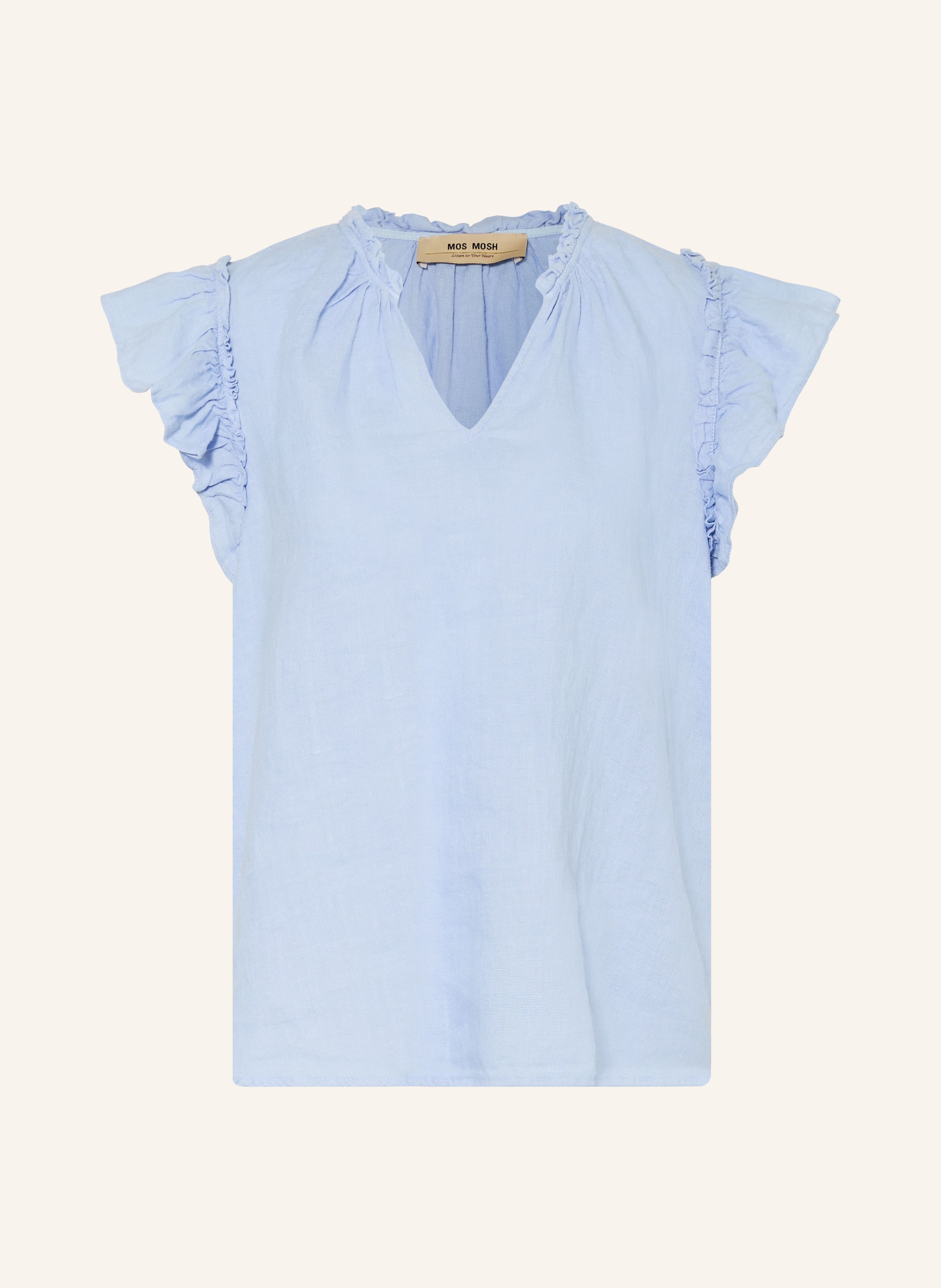 MOS MOSH Blusenshirt MMTEA aus Leinen mit Rüschen