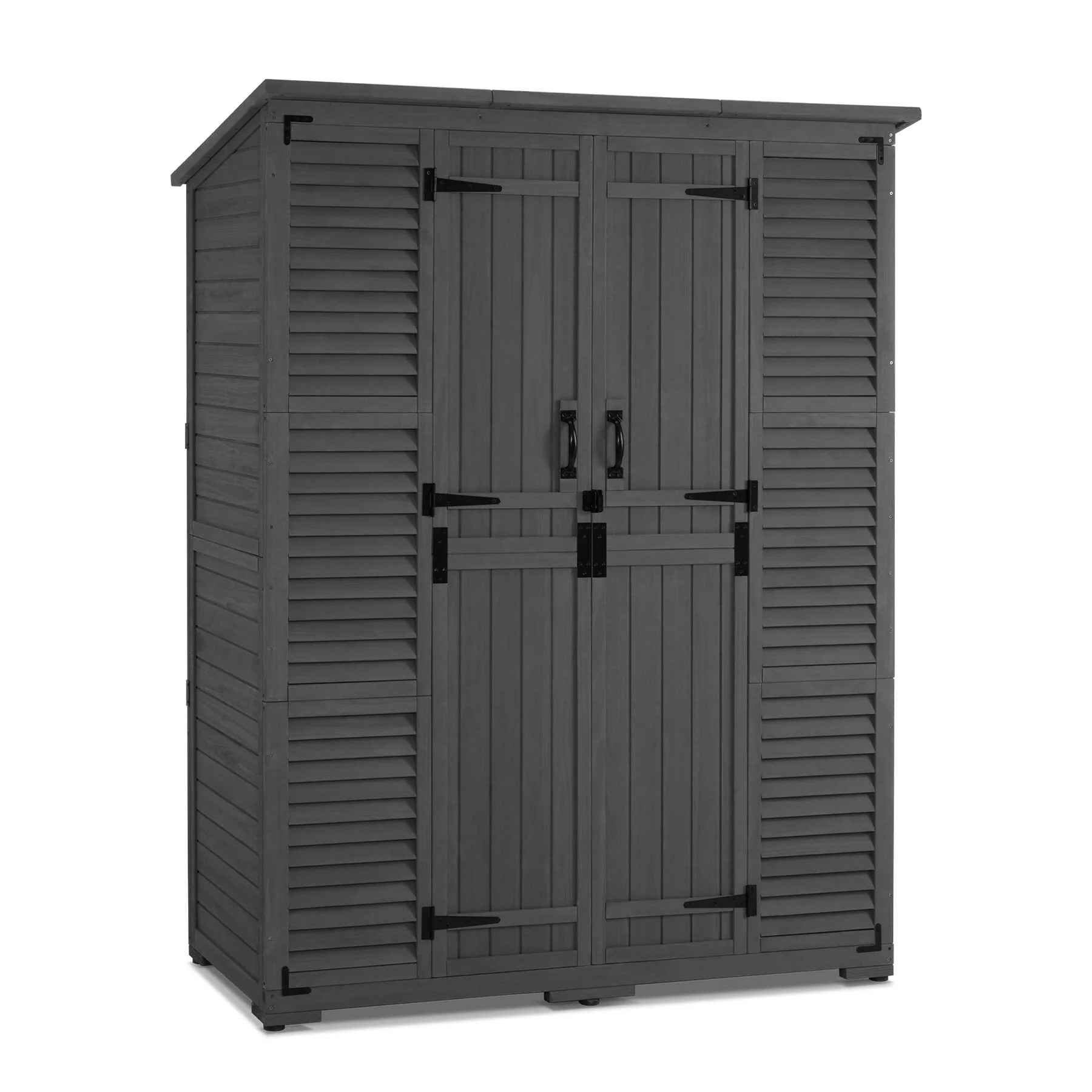MCombo Outdoor Storage Cabinet Shed, Garden Tool Shed with Waterproof Asphalt Roof, 1738