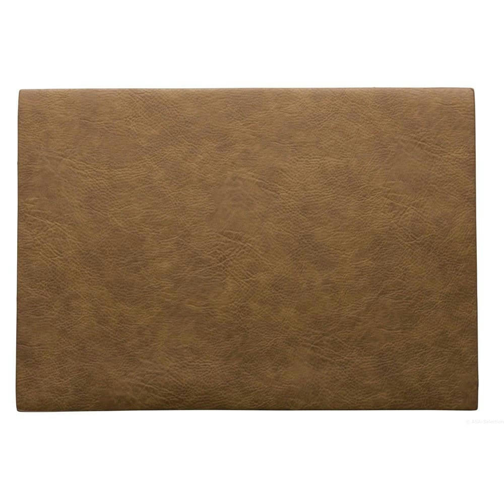 - Set de table cuir vegan plastique marron clair