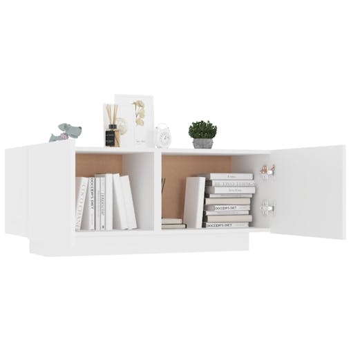 NNEVL Bedside Cabinet White 100x35x40 cm Engineered Wood