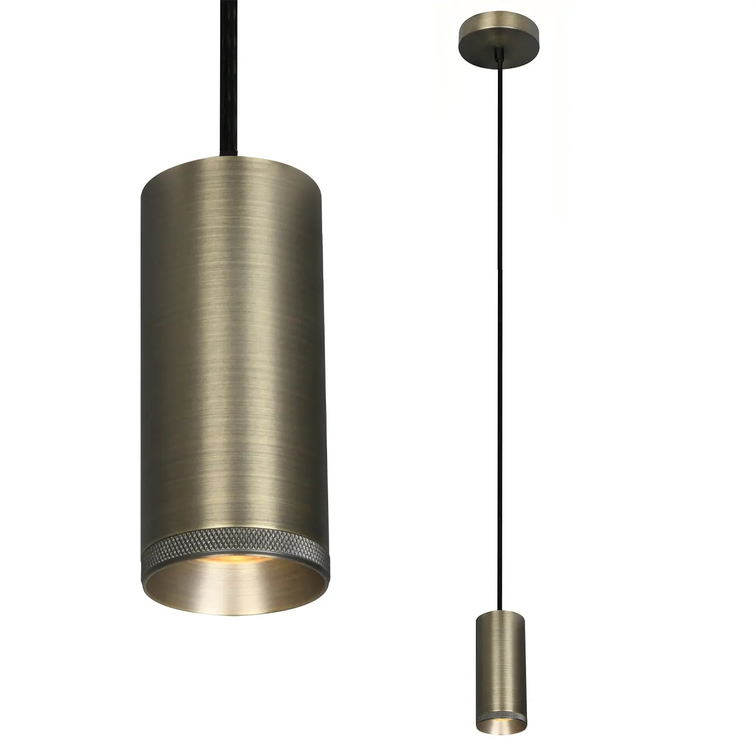 Artdelight hanglamp Milano - 1 lichts - 6.6 x 150  cm - brons