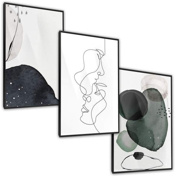 ZESTAW 3X Plakat Minimalistyczny Zestaw 30x40cm