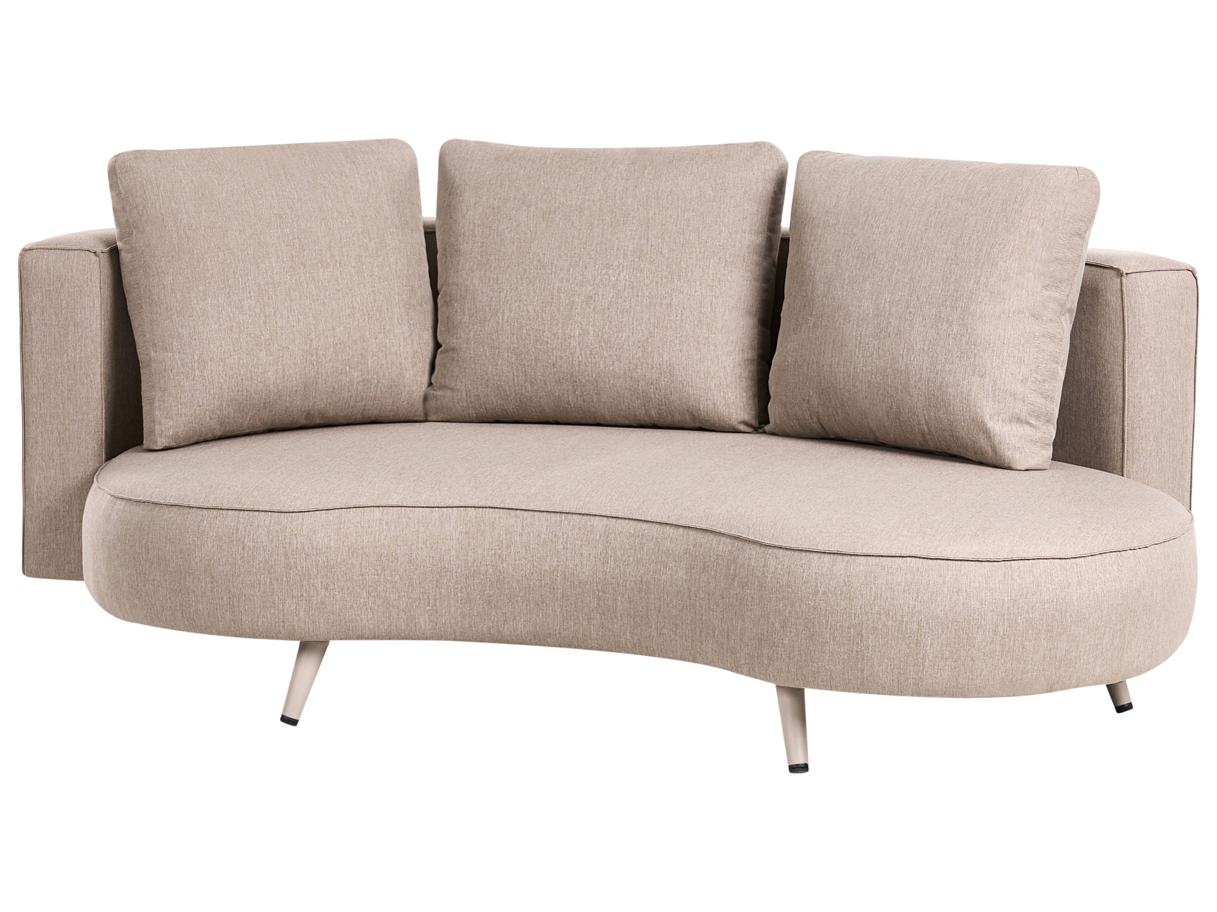 Garden Sofa 3 Seater PARORI Left Hand Beige