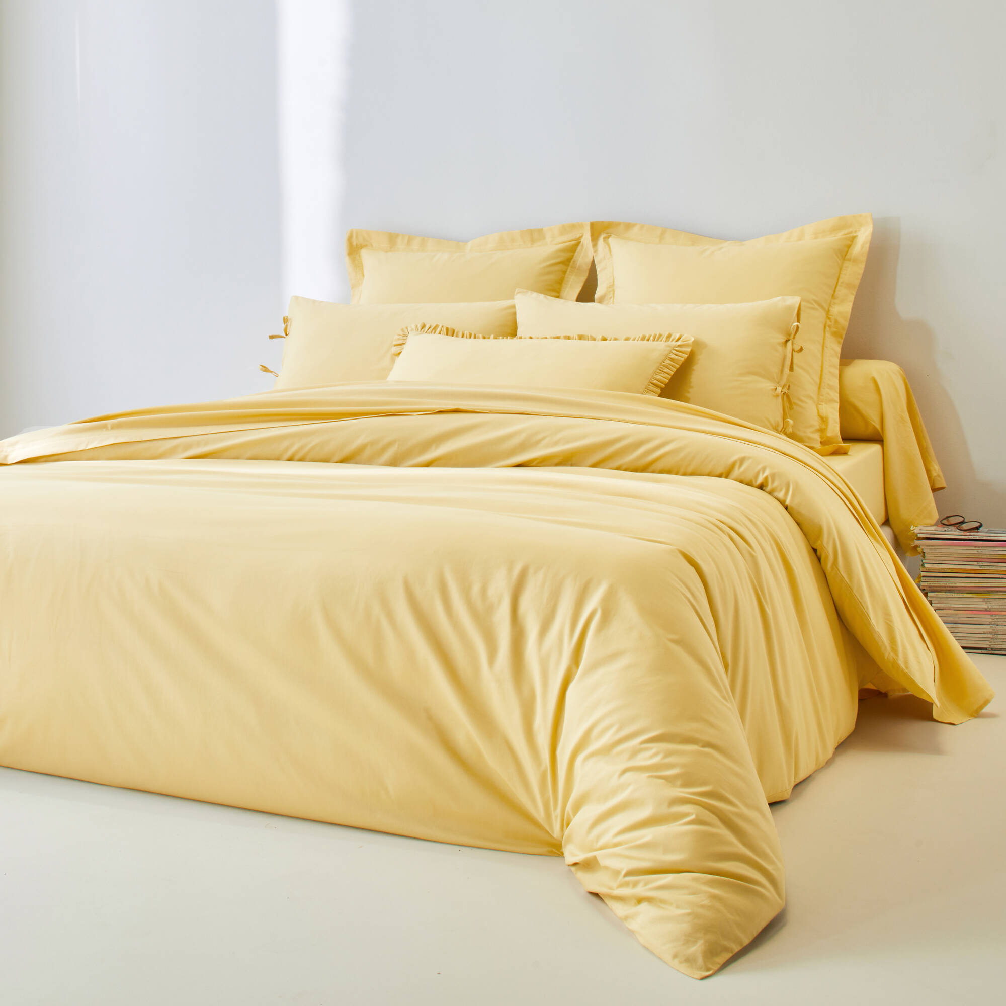 Linge de lit uni percale